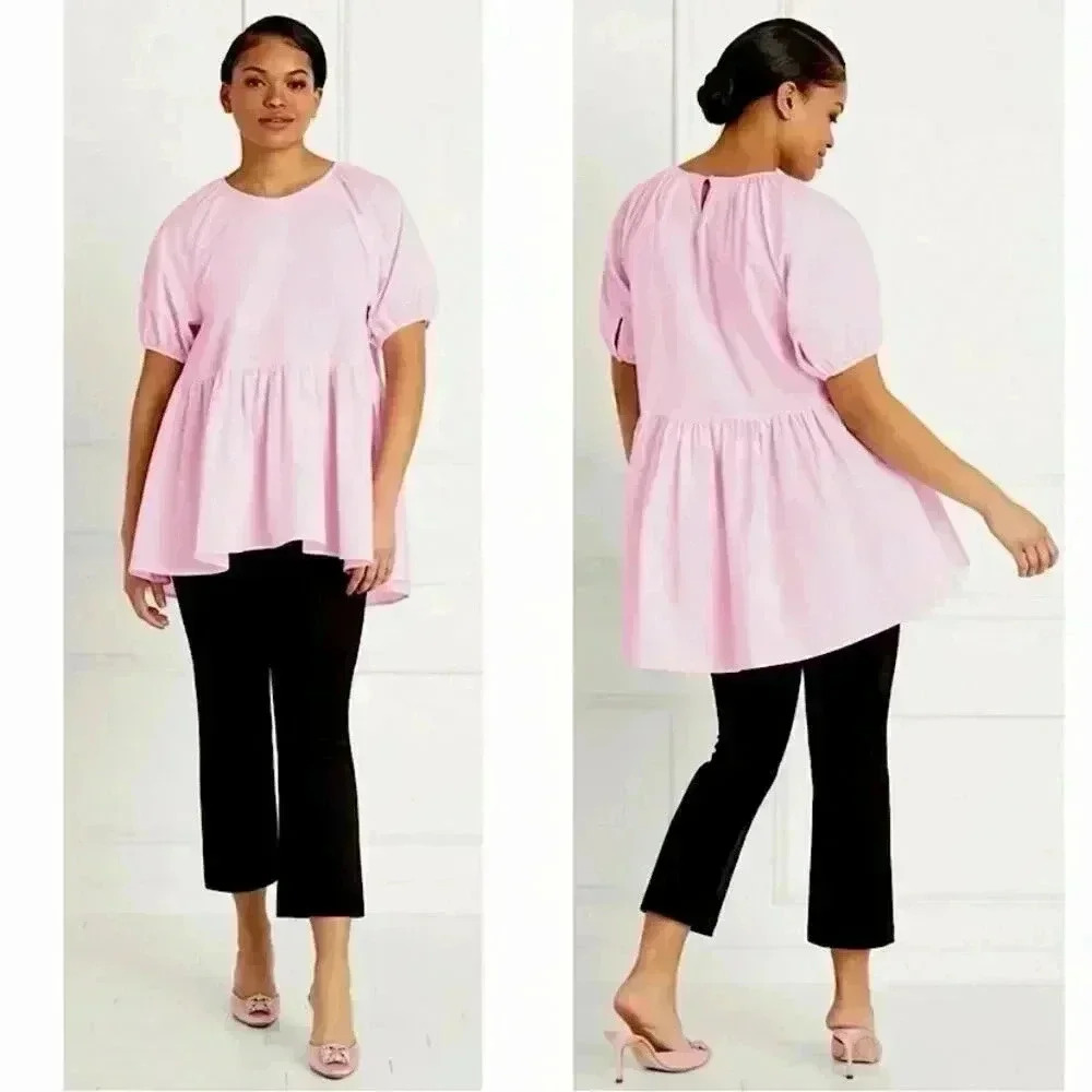 COPY - Hill House Babydoll Tunic Top Francesca Ballerina Pink